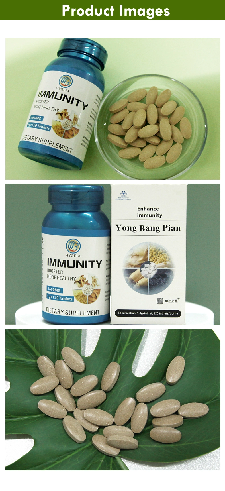 100% Natural Immune Booster Anti-Fatigue Pills Organic Chinese Herbal Health Care Immunity Supplements